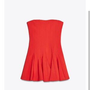 Strapless Orange Zara Dress